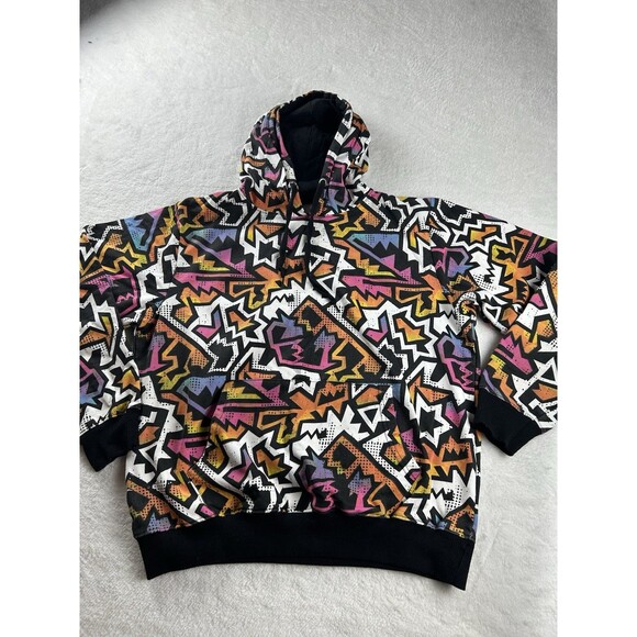Super Massive Colorful Graffiti Hoodie – 80's Theme – Men's Size Medium - Picture 1 of 7